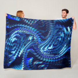 Estrela azul ondulada com traçados em ziguezague fleecefilt