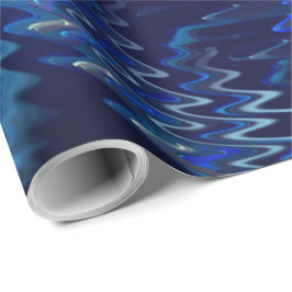 Estrela azul ondulada com traçados em ziguezague presentpapper