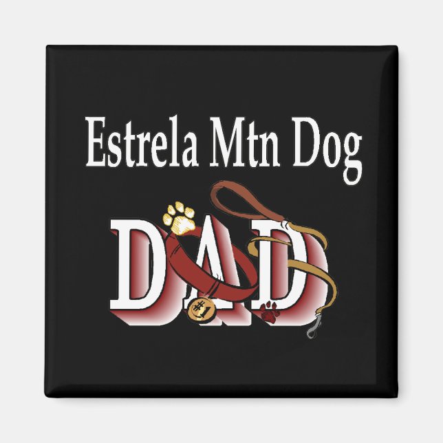 Estrela Mountain Hund PAPPA Magnet (Framsidan)