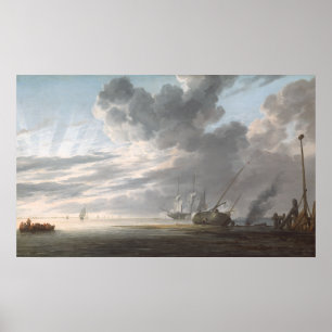Estuary at Day's End av Simon de Vlieger Poster