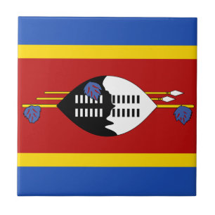 Eswatini-Flagga av keramiskt plattor Kakelplatta