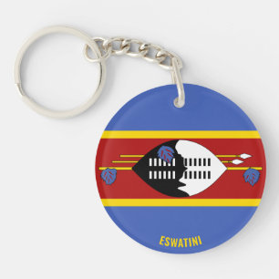 Eswatini Flagga Charming Patriotic Keychain