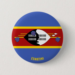 Eswatini Flagga Charming Patriotic Knapp