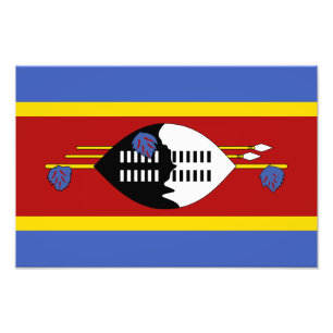 Eswatini flagga fototryck