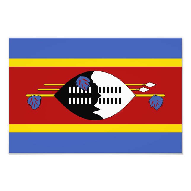 Eswatini Flagga Fototryck (Framsidan)