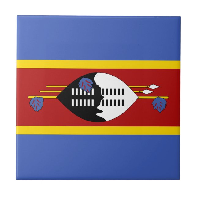 Eswatini Flagga Kakelplatta (Framsidan)