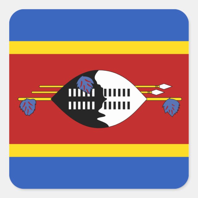 Eswatini Flagga Klistermärke (Framsida)