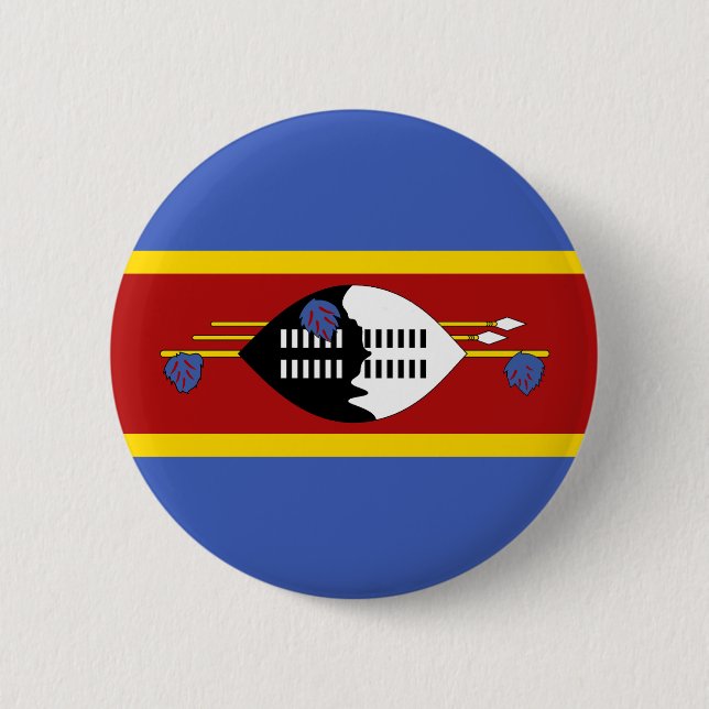 Eswatini Flagga Knapp (Framsida)