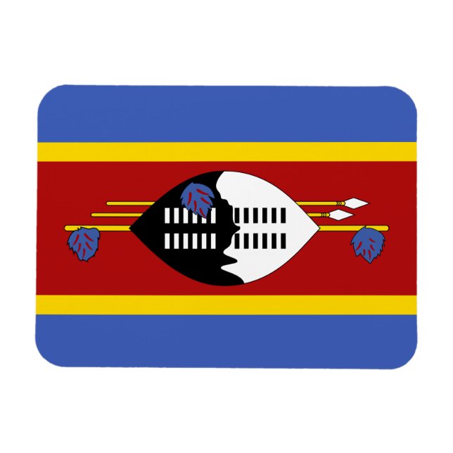 Eswatini Flagga Magnet (Horisontell)