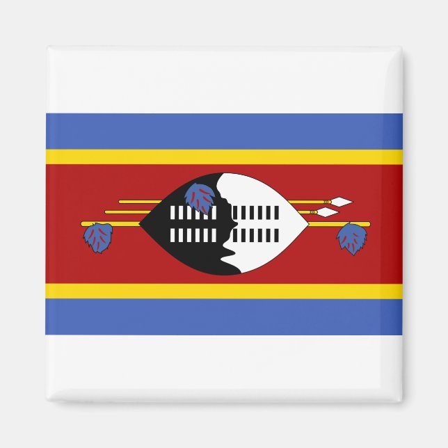 Eswatini Flagga Magnet (Framsidan)