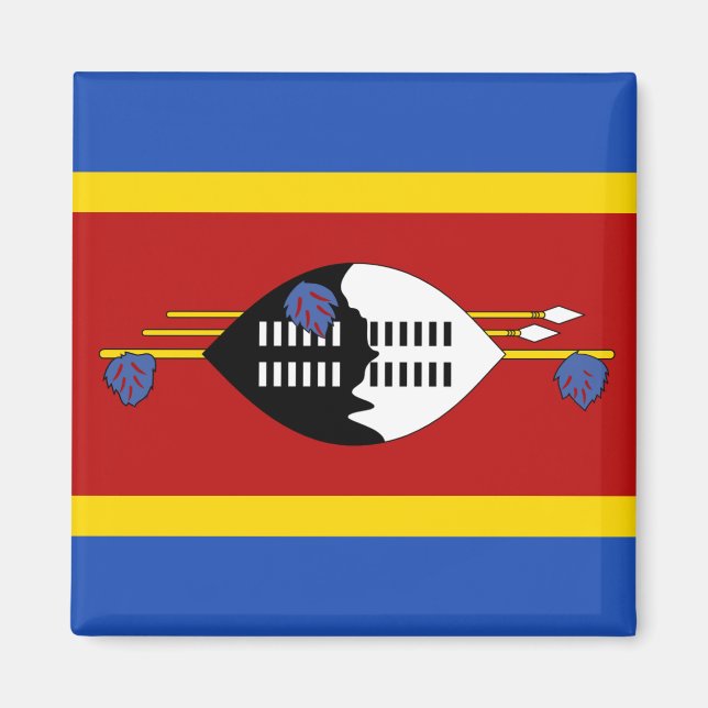 Eswatini Flagga Magnet (Framsidan)
