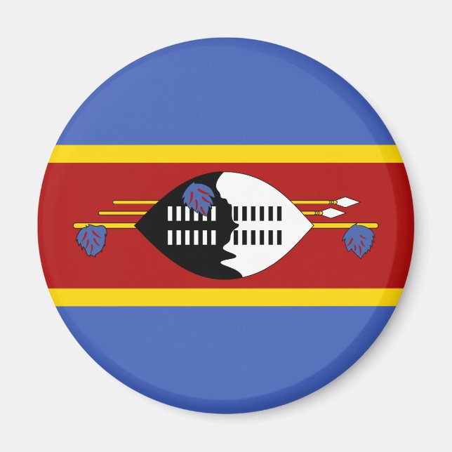 Eswatini Flagga Magnet (Framsidan)