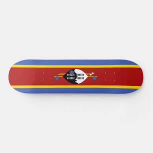 Eswatini flagga mini skateboard bräda 18,5 cm