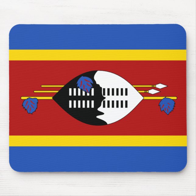 Eswatini Flagga Mousepad Musmatta (Framsidan)