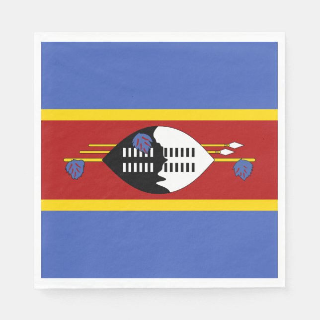 Eswatini Flagga Pappersservett (Framsidan)