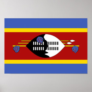 Eswatini flagga poster