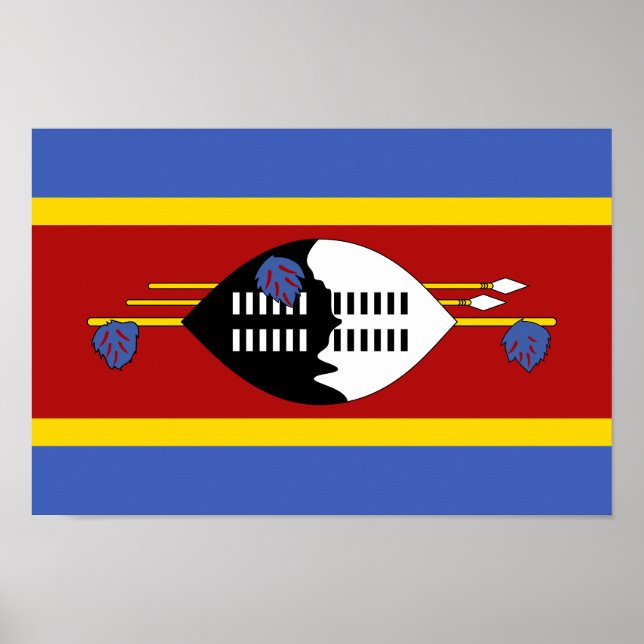 Eswatini Flagga Poster (Framsidan)
