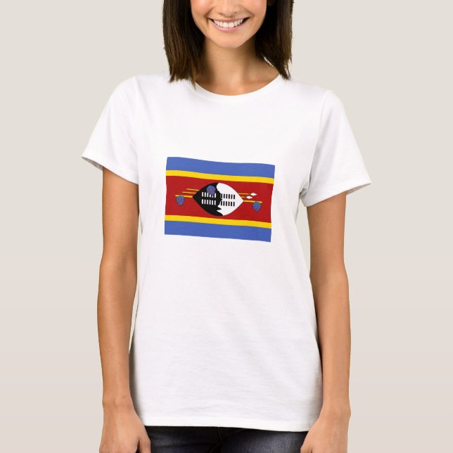 Eswatini Flagga T Shirt (Framsida)
