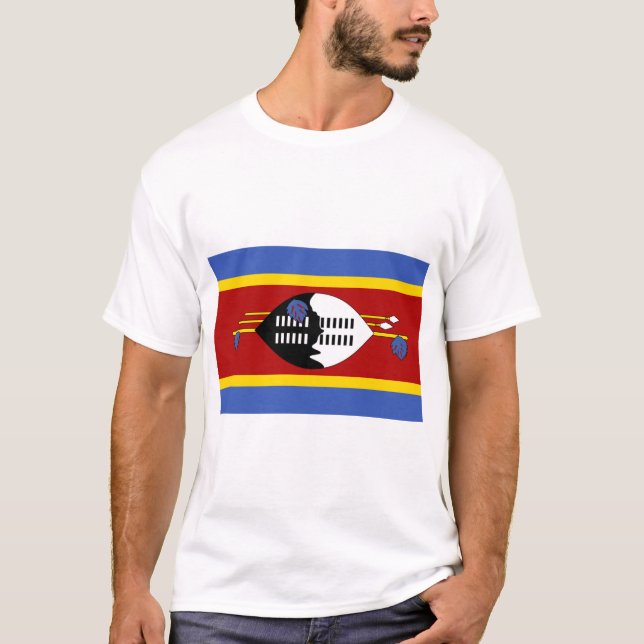 Eswatini Flagga T Shirt (Framsida)