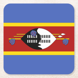 Eswatini flagga underlägg papper kvadrat