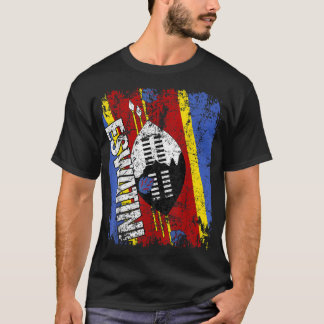 ESWATINI Flagga Vintage Distress SWAZILAND ESWATIN T Shirt