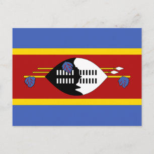 Eswatini flagga vykort