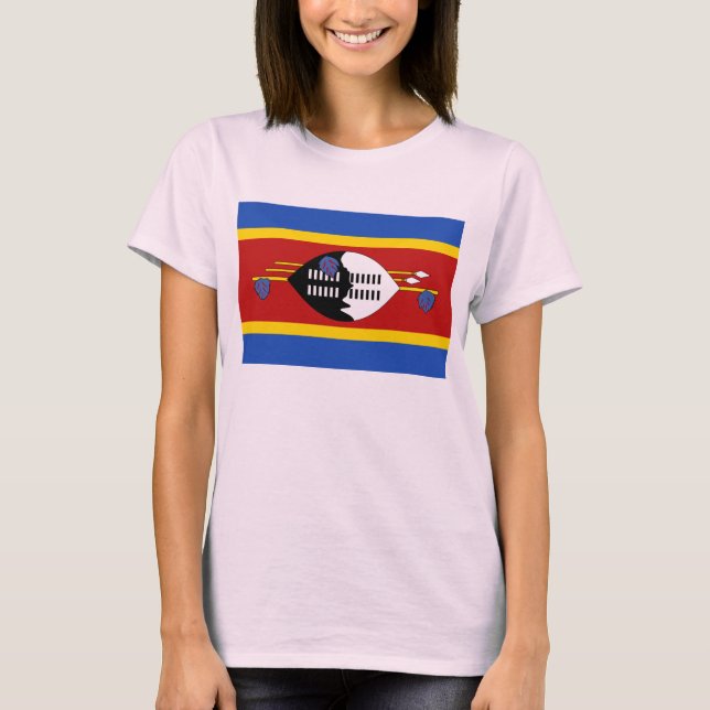 Eswatini Flagga x Karta T-Shirt (Framsida)