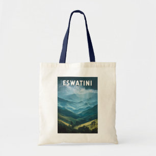 Eswatini Illustration Travel Art Vintage Tygkasse