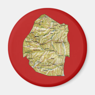 Eswatini Karta Magnet