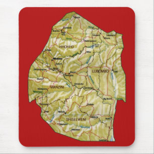 Eswatini Karta Mousepad Musmatta