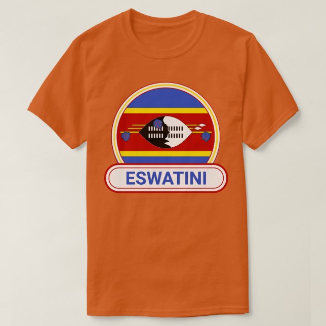 Eswatini Land Badge Eswatini Flagga T Shirt (Design framsida)
