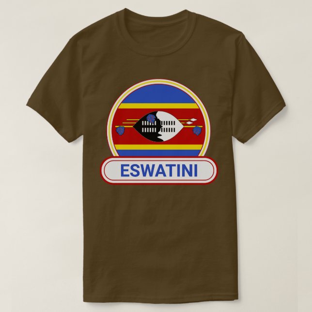 Eswatini Land Badge Eswatini Flagga T Shirt (Design framsida)