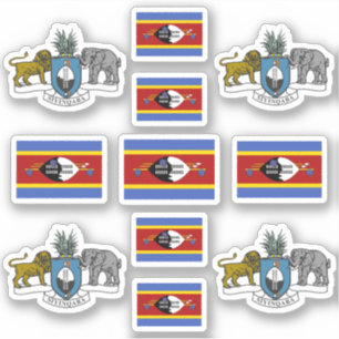 Eswatini - nationella symboler/Jackande av arm och Klistermärken