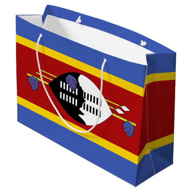 Eswatinis flagga (Baksidan Vinklad)