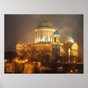 Esztergom bazilika ljus poster