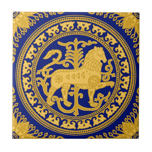 Esztergom Lejon keramik Tile Kakelplatta (Framsidan)