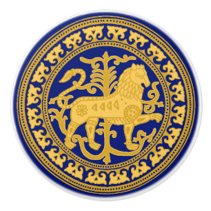 Esztergom Lejon keramisk knopp