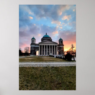Esztergom Night Himmel. Poster