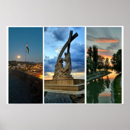 Esztergom Night Himmel. Poster