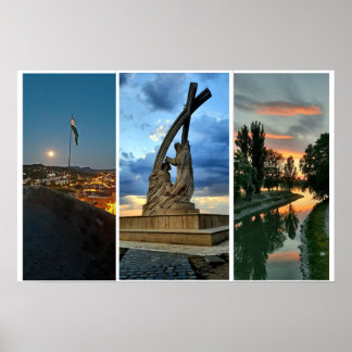 Esztergom Night Himmel. Poster