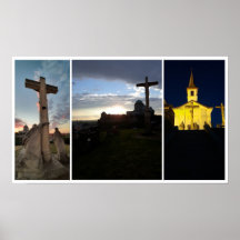 Esztergom Night Himmel. Poster