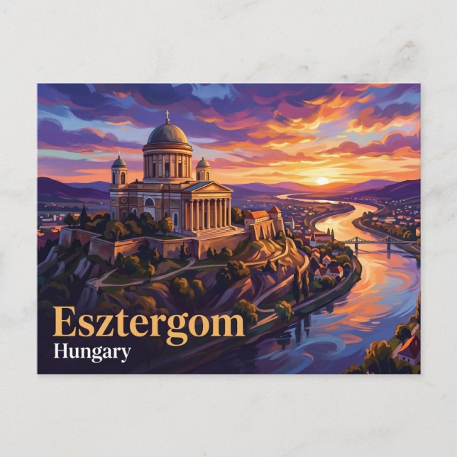 Esztergoms basilika Ungern Vykort (Framsida)