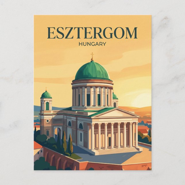 Esztergoms basilika Ungern Vykort (Framsida)