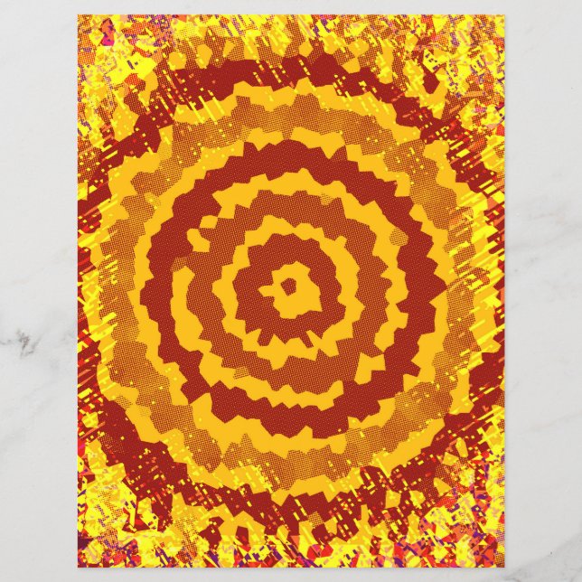 ET Abstrakt Blomma Scrapbookpapper Bulk Sidor Reklamblad (Framsidan)