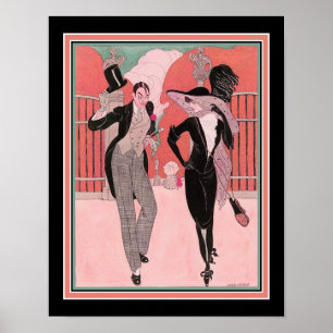 "Et Elegant Par" 1920's Art Deco Print Poster