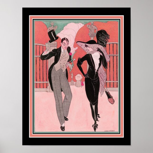 "Et Elegant Par" 1920's Art Deco Print Poster (Framsidan)