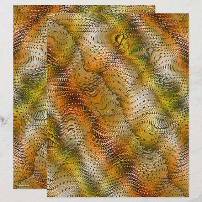 ET Faux Snakeskin Scrapbook Paper 2-Sided Page (Fram/baksida)