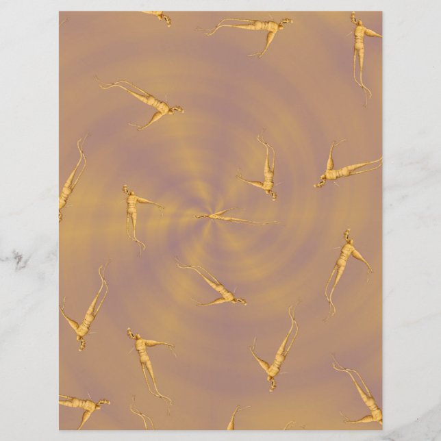 ET Ginseng Man Scrapbook Paper 2-Sided Page (Framsida)