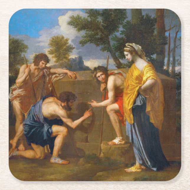Et in Arcadia ego, Poussin Underlägg Papper Kvadrat (Framsidan)