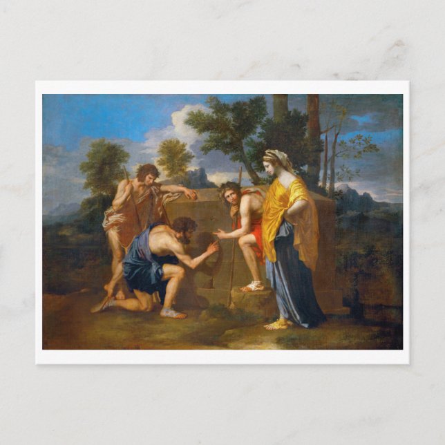 Et in Arcadia ego, Poussin Vykort (Framsida)